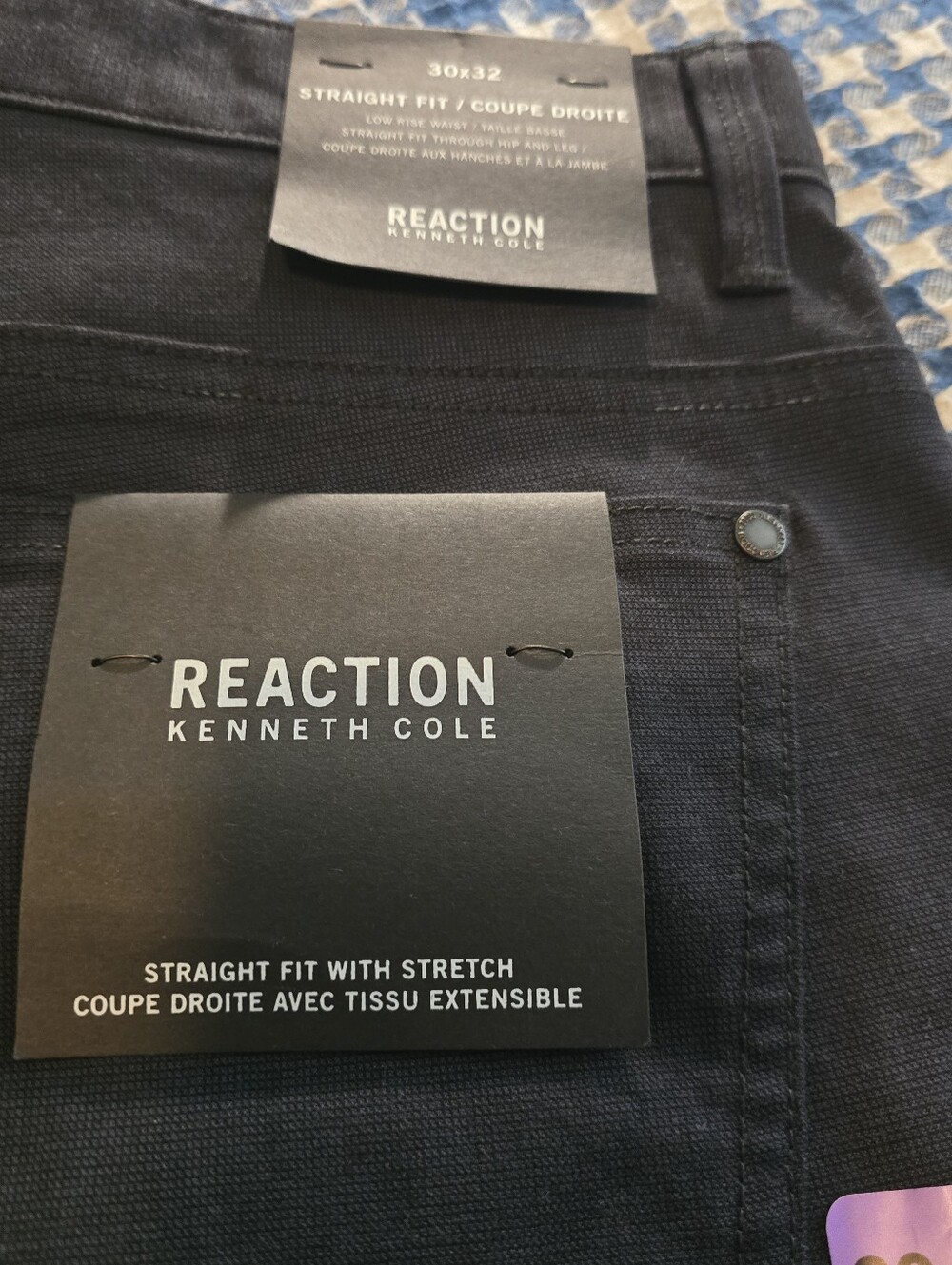 Kenneth Cole Reaction Men's straight-fit stretch jeans - Picture 4 of 5